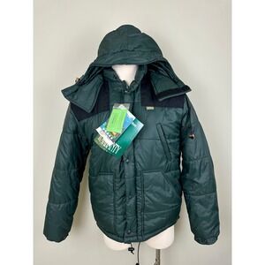 Vintage 80s 90s Remington Puffer Jacket USA NOS Green Hunting Coat Large